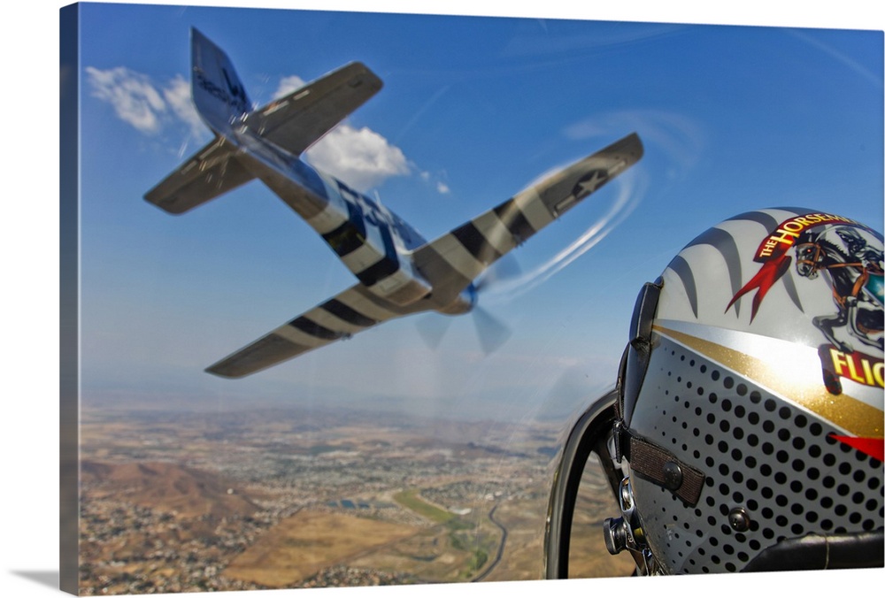 Airborne with The Horsemen, the only modern P-51D Mustang aerobatic flight team.