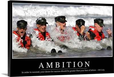 Ambition: Inspirational Quote and Motivational Poster