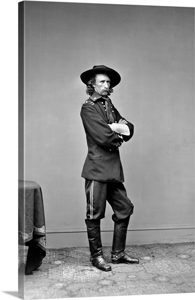 American Civil War portrait of General George Armstrong Custer, 1865.