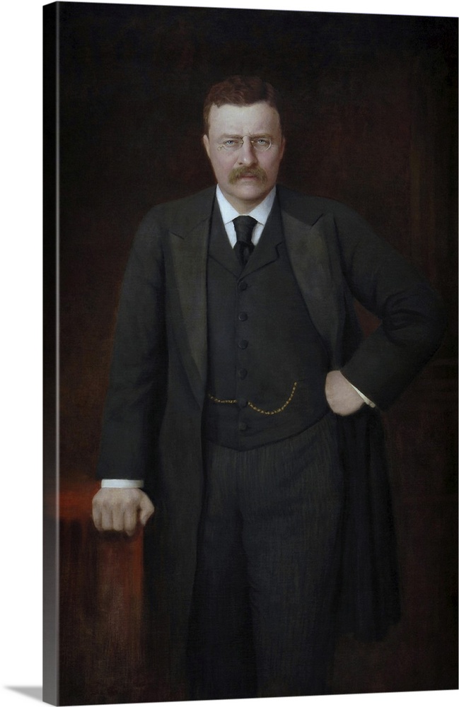 American History Painting of Theodore Roosevelt during his term as Governor of New York.