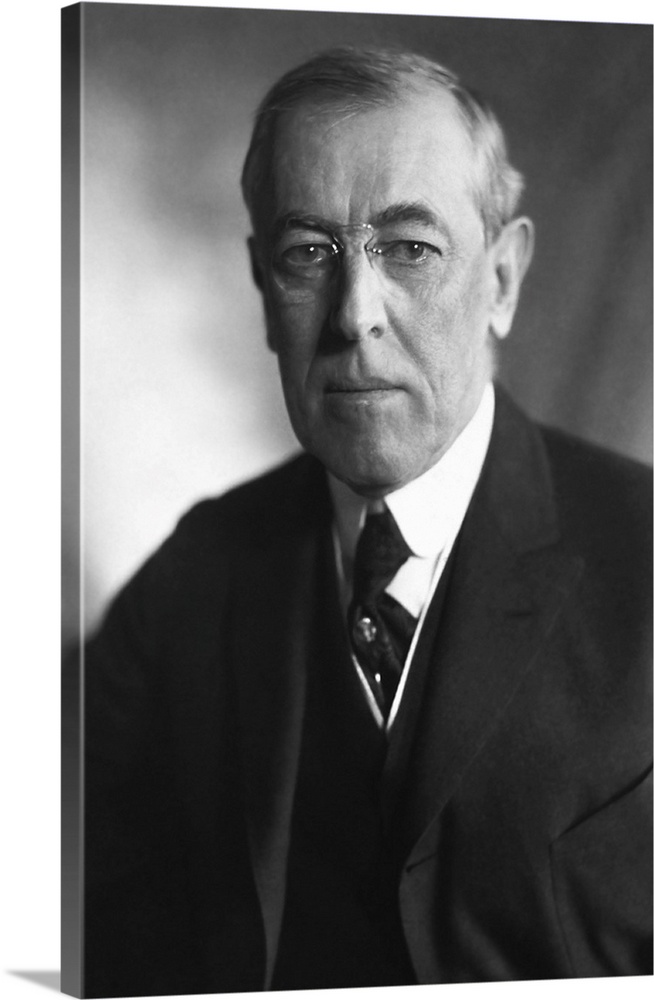 American history portrait of President Woodrow Wilson.