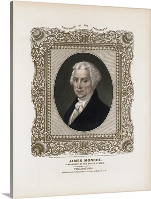 American History Print Of President James Monroe