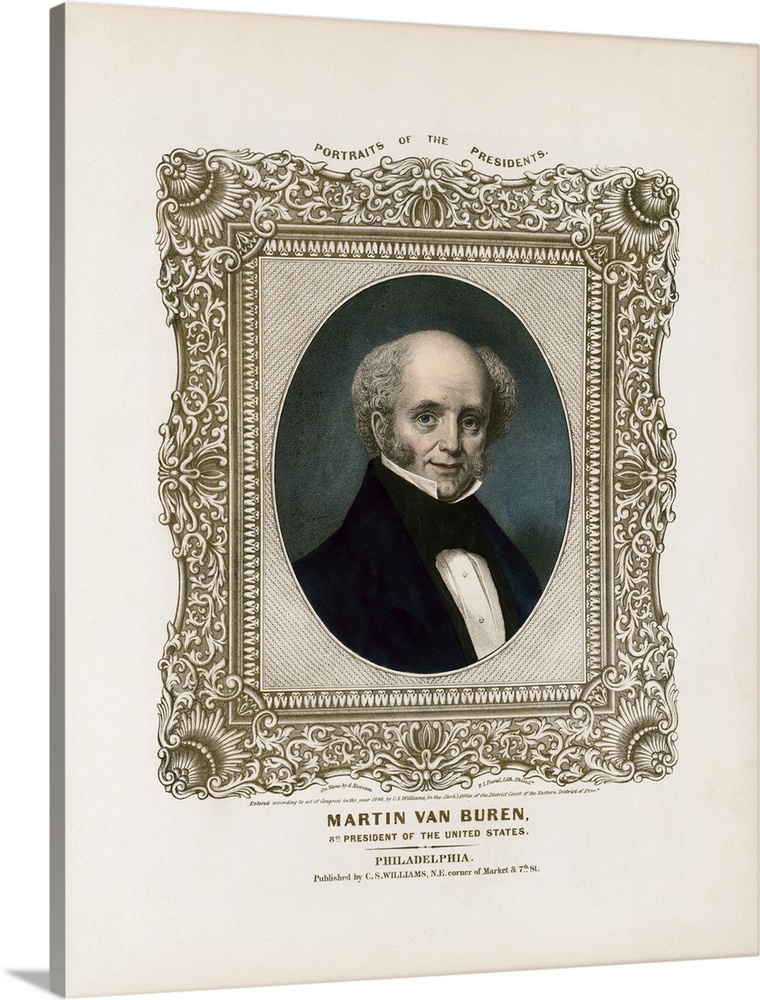 American history print of President Martin van Buren.