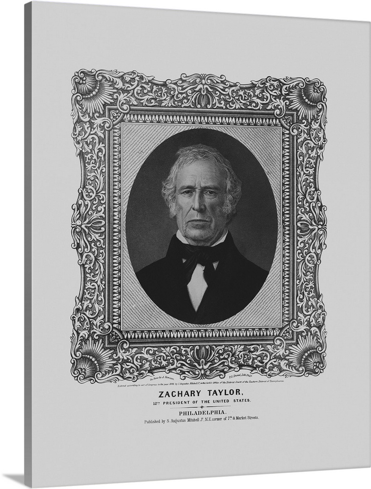 American history print of President Zachary Taylor.