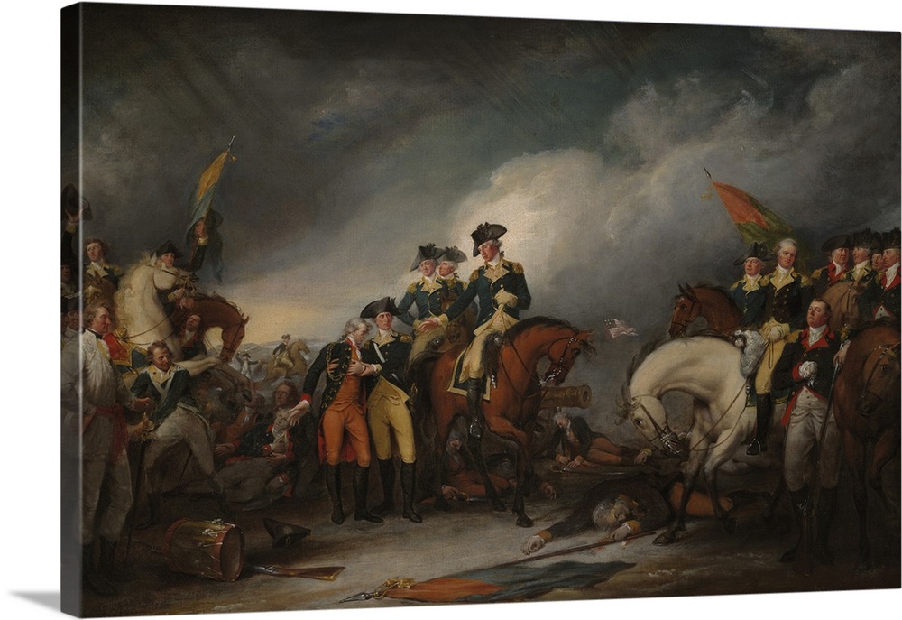 American Revolutionary War painting of The Capture of the Hessians at Trenton, December 26, 1776.