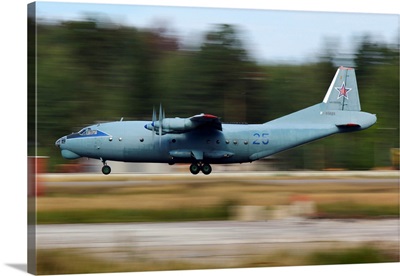 An-12 Transport Aircraft Of The Russian Air Force Landing