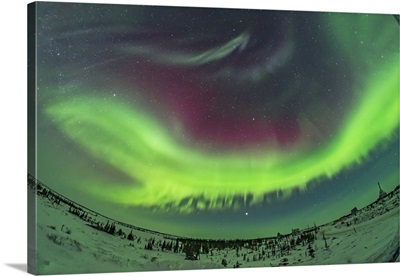 An All-Sky Aurora Display In Churchill, Manitoba, Canada