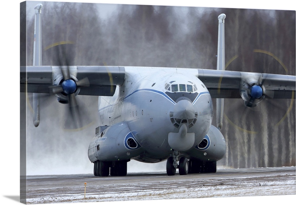 An An-22 Antey Transport Aircraft Of The Russian Air Force Taxiing For Departure, Russia
