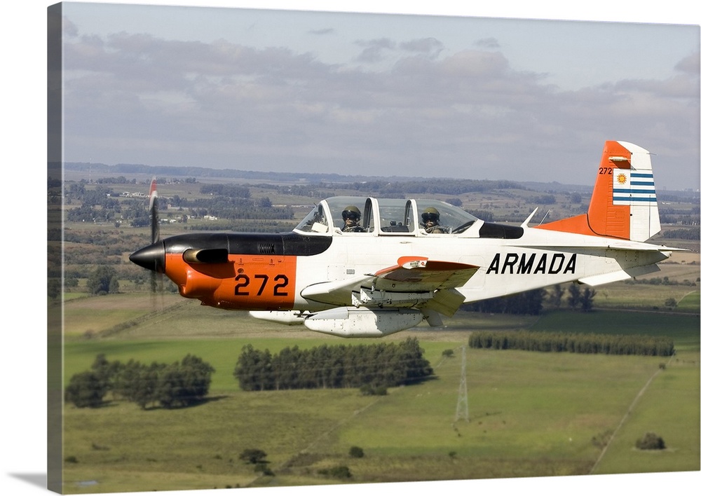 An armed T-34C-1 of the Naval Air Squadron of the National Navy of Uruguay.