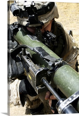 An assaultman handles the ShoulderLaunched MultiPurpose Assault Weapon