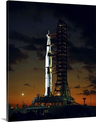 An Early Morning View Of The Apollo 4 Saturn V Rocket At The Launch Complex