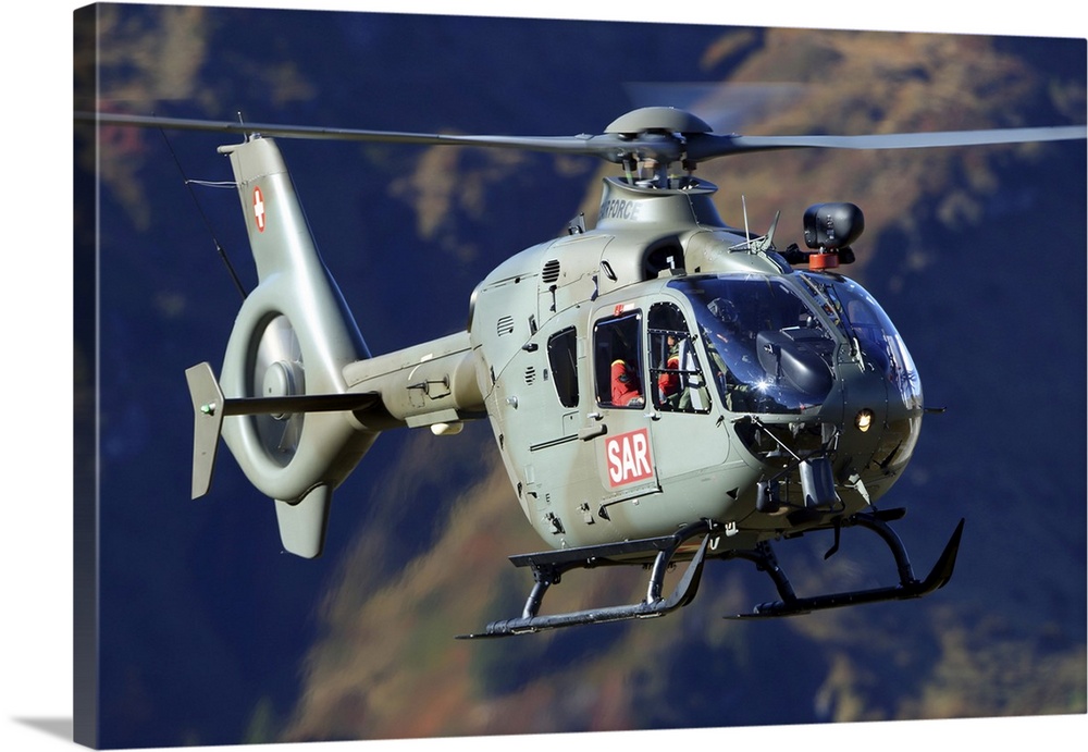 An EC-635 P2+ Rescue Helicopter Of The Swiss Air Force, Axalp, Switzerland