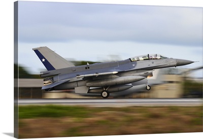 An F-16D Block 50M Of The Chilean Air Force Landing At Natal Air Force Base, Brazil