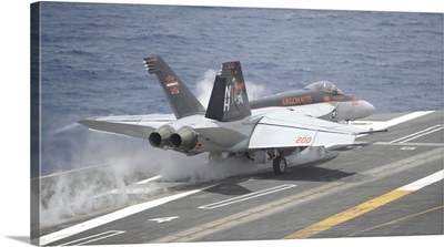 An F/A-18E Super Hornet Launches From USS Nimitz