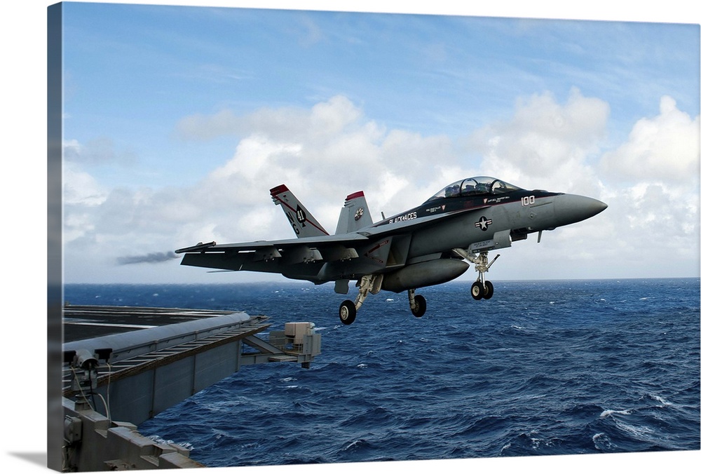 An F/A-18F Super Hornet launches from USS John C. Stennis.