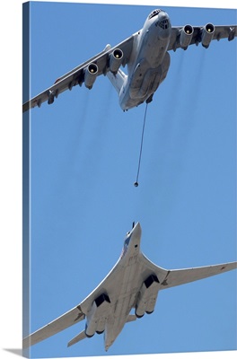 An IL-78 Tanker And A Tu-160 Bomber Of Russian Air Force