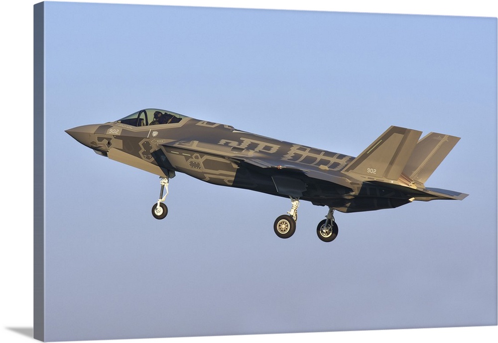 December 8, 2016 - An Israeli Air Force F-35I Adir prepares to land at Cameri Air Base, Italy, for a fuel stop while en ro...