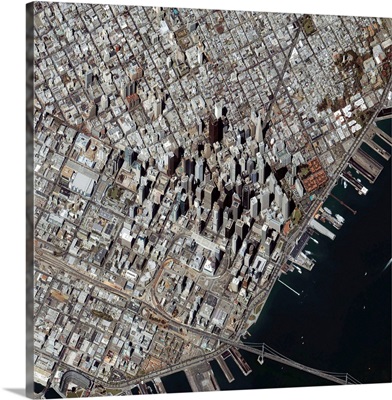 An obliqueangle view of San Franciscos financial district