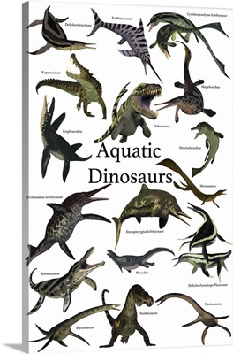 Aquatic dinosaurs poster
