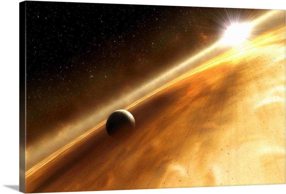 Artists concept of the star Fomalhaut and a Jupitertype planet