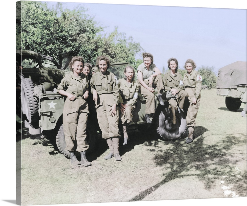 August 12, 1944 - Nurses of a field hospital in France.