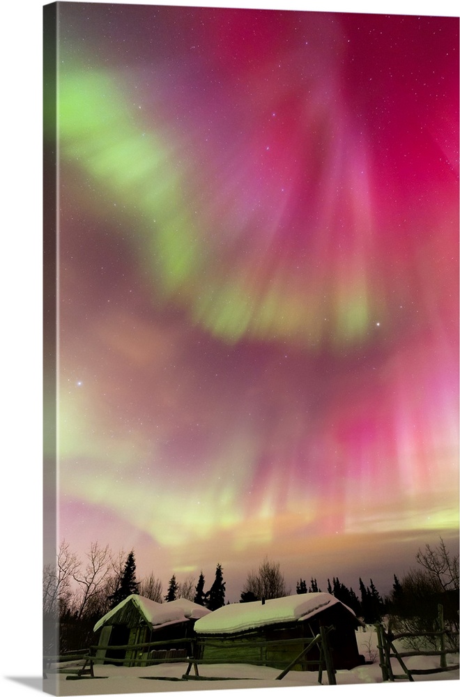 Aurora Borealis, Fish Lake, Whitehorse, Yukon, Canada.