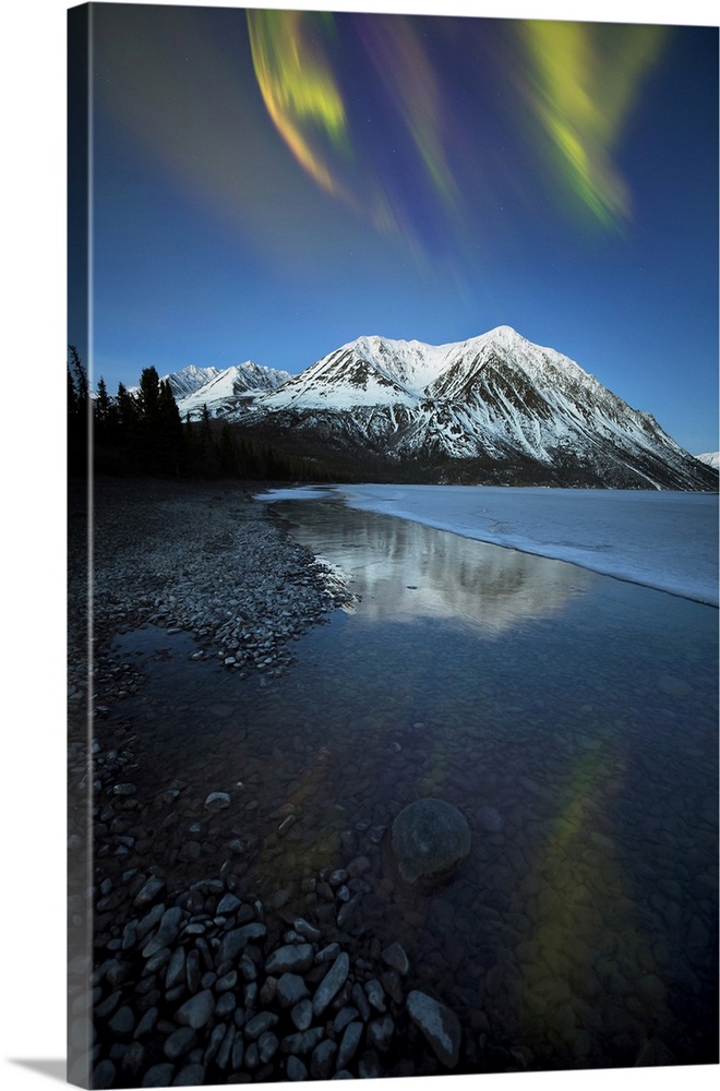 Aurora Borealis, Kathleen Lake, Yukon, Canada.
