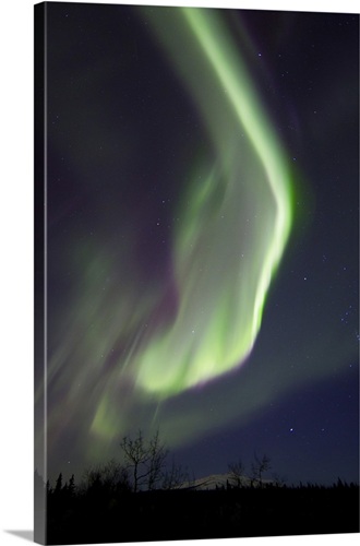 Aurora borealis over Fish lake with Orion display picture 1