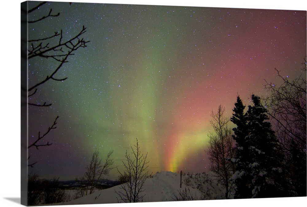 Aurora borealis, Twin Lakes, Yukon, Canada.