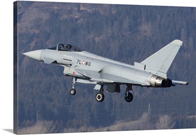 Austrian Air Force EF-2000 Typhoon Prepares For Landing