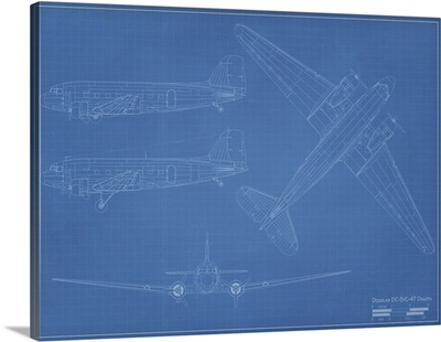 Blueprint Of A DC-3/C-47 Dakota