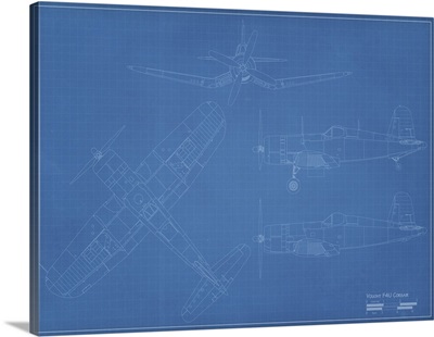 Blueprint Of A F4U Corsair