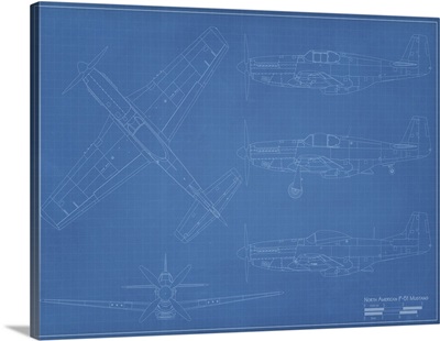 Blueprint Of A P-51 Mustang image thumbnail
