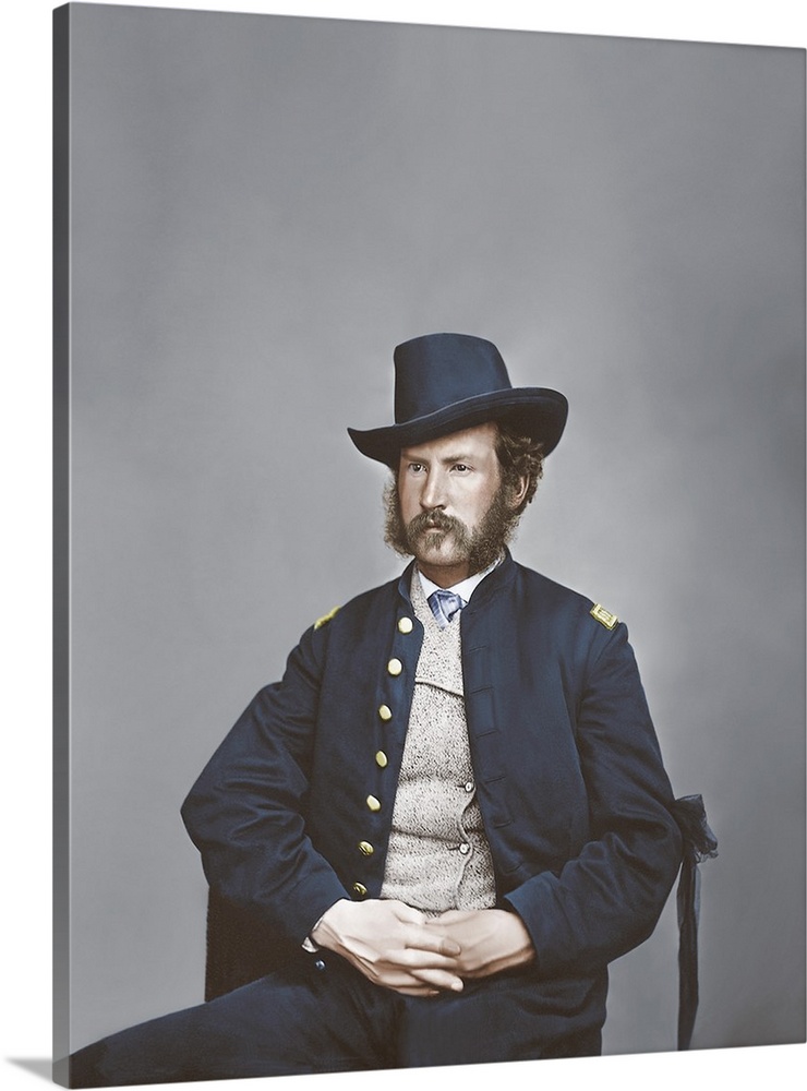 Captain Edward P. Doherty portrait, John Wilkes Booth's Captor during the American Civil War, 1861 -1865. This photo has b...