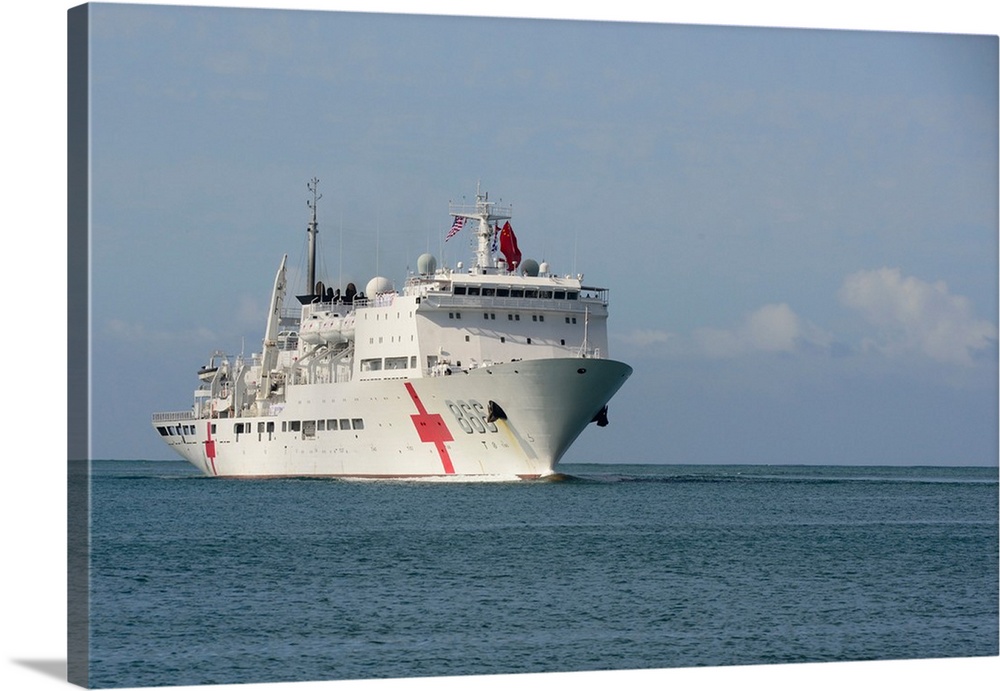 Chinese People's Liberation Army (Navy) hospital ship Peace Ark in Pearl Harbor.