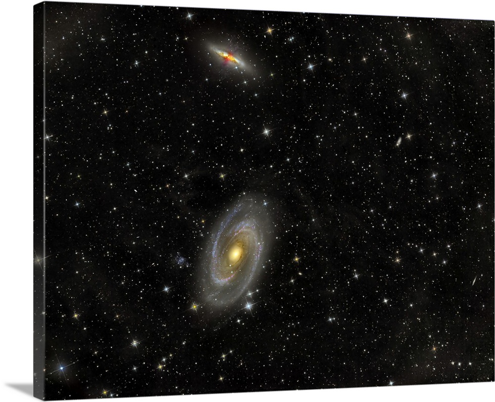 Cigar Galaxy and Bode's Galaxy in the constellation Ursa Major.
