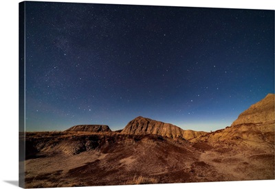 Circumpolar Sky With Big Dipper Over Dinosaur Provincial Park, Alberta, Canada