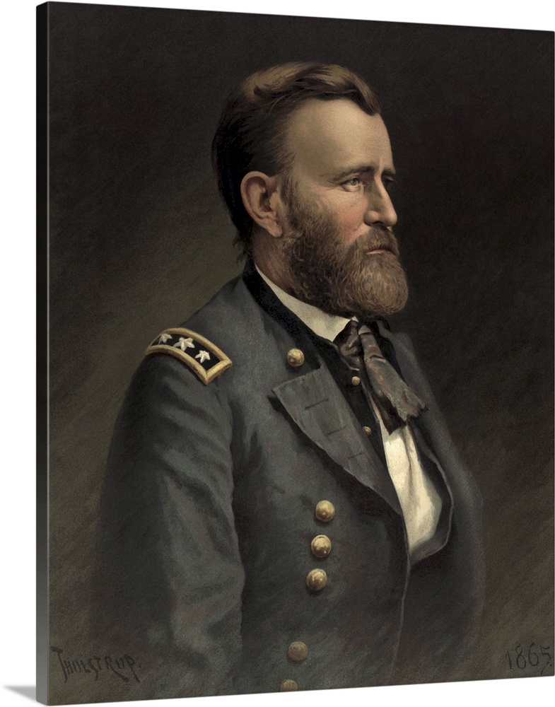 Civil war painting of General Ulysses S. Grant.