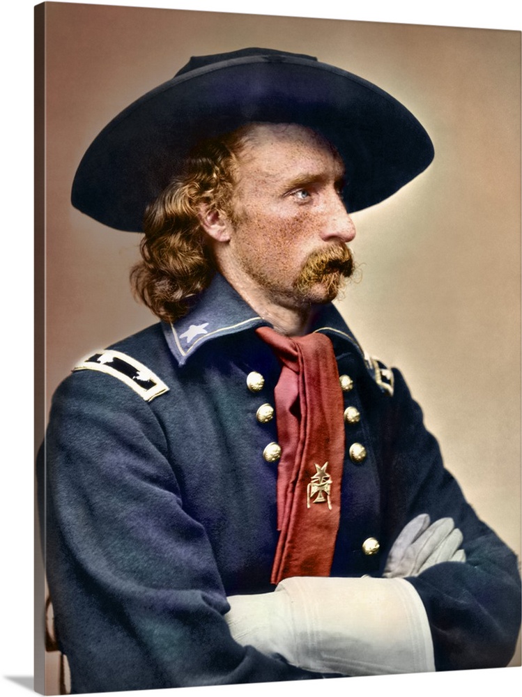 Civil War portrait of General George Armstrong Custer.