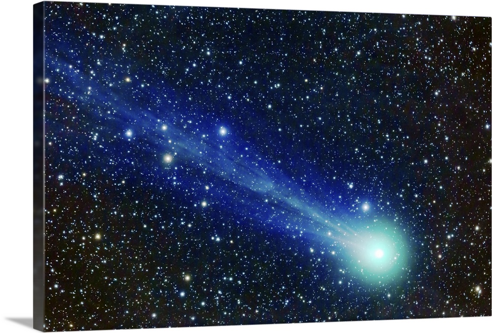 January 17, 2015 - A telescopic close-up of Comet Lovejoy (C/2014 Q2) showing structure in the ion gas tail, in the form o...