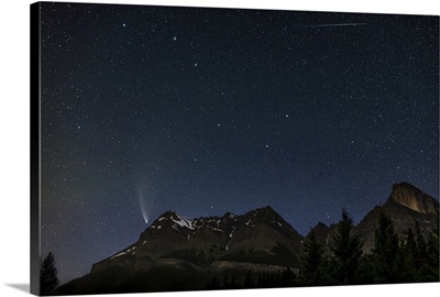 Comet NEOWISE And Ursa Major Over Mount Wilson, Alberta, Canada