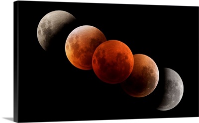 Composite image of lunar eclipse