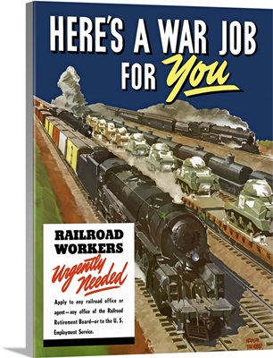 Digitally restored vector war propaganda poster. Here's a war job for you