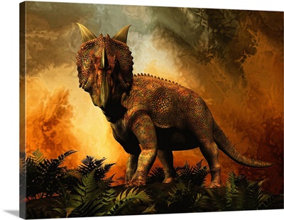 Einiosaurus was a ceratopsian dinosaur from the Upper Cretaceous period