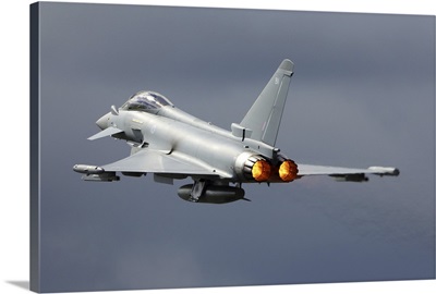 Eurofighter Typhoon FGR4 Jet Fighter Of The Royal Air Force Taking Off