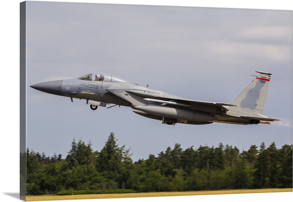 F-15C Of The Massachusetts Air National Guard Departing Hohn Air Base, Germany