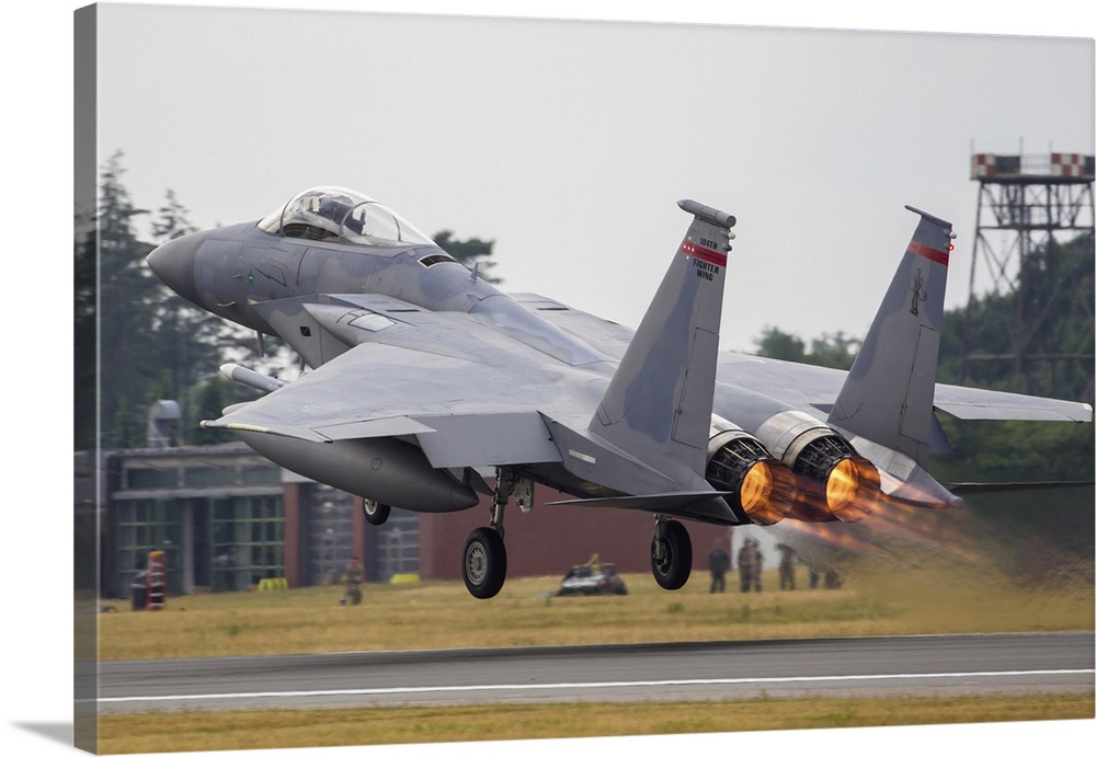 F-15C Of The Massachusetts Air National Guard Departing Hohn Air Base, Germany