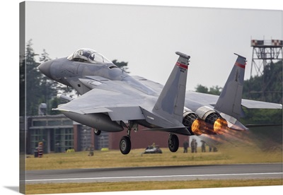 F-15C Of The Massachusetts Air National Guard Departing Hohn Air Base, Germany