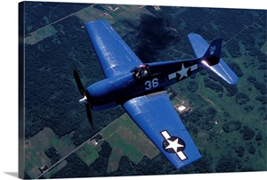 F-6F Hellcat flying over Oshkosh, Wisconsin image thumbnail