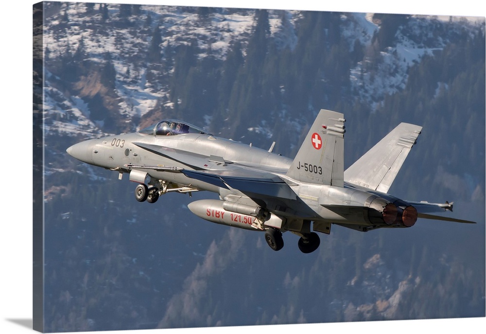 F/A-18 from the Swiss Air Force taking off.